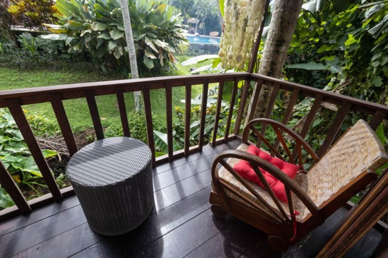 The treehouse ubud villa rental balcony